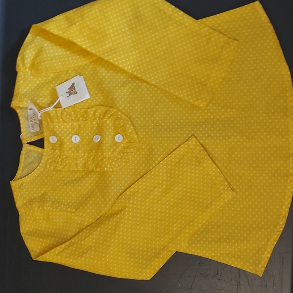 Sierra Julian yellow polka dot long sleeve shirt